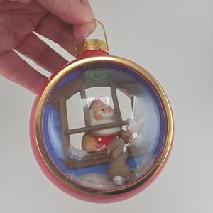 Hallmark 1984 Santa and Dog Christmas Ornament "Toys"